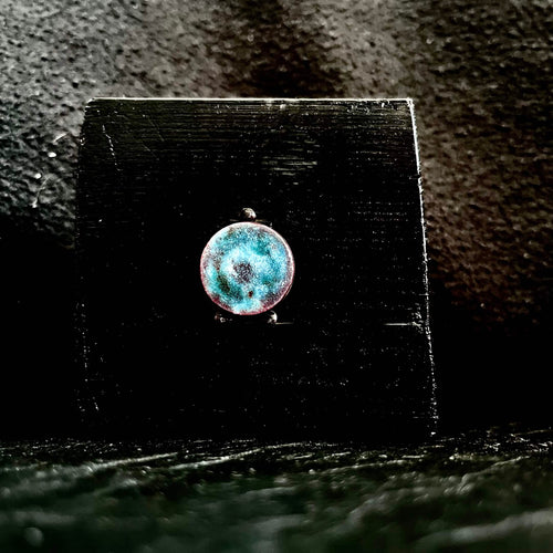 Magnetic Storm wet-packed vitreous enamel on copper with upcycled rubber magnets, original one-of-a-kind piece